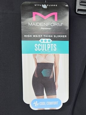 Maidenform Flexees Sculpts High Waist Thigh Slimmer Cool Comfort Size 3XL